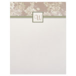 Monogrammed Antique Damask letterhead