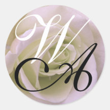 Monogrammed Black and White Sticker