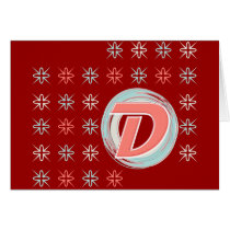 Monogrammed "D" Greeting Card