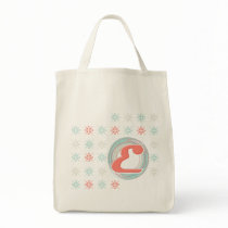 Monogrammed "E" Organic Grocery Tote Bag