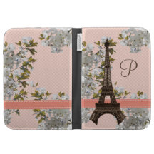 Monogrammed Eiffel Tower Kindle 3 Folio Case Cover Kindle Folio Case