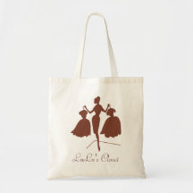 Monogrammed Fashiion Silhouette Canvas Bags