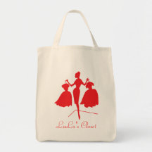 Monogrammed Fashiion Silhouette Canvas Bags