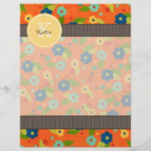 Monogrammed Flower Flyer Design