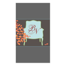Monogrammed French Chair Business Card