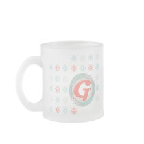 Monogrammed "G" Frosted Glass Mug