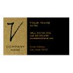 Monogrammed Granite Business Card - V