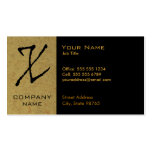 Monogrammed Granite Business Card - X