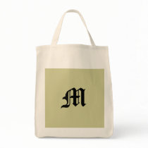 Monogrammed Grocery Tote Bag