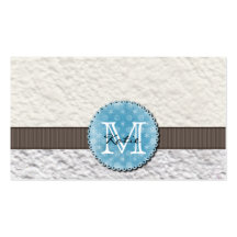 Monogrammed Handmade Paper Business Card Template