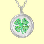Monogrammed Heart-Filled Four-Leaf Clover necklaces