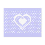 Monogrammed Heart Lilac & white polka dots pattern Postcards