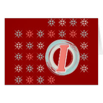Monogrammed "I" Greeting Card