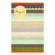 Monogrammed Indian Blanket Stationery Paper