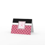 Monogrammed initial notecard