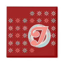 Monogrammed "J" Magnet