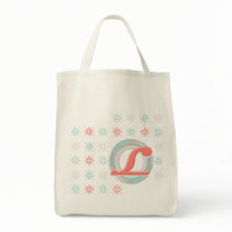 Monogrammed "L" Organic Grocery Tote Bag