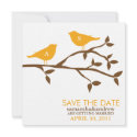 Monogrammed Love Birds Save the Date Announcements invitations