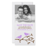 Monogrammed Love Birds Save the Date Photocards