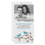 Monogrammed Love Birds Save the Date Photocards