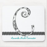 Monogrammed Mouse Pad - Letter C mousepads