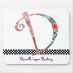 Monogrammed Mouse Pad - Letter D mousepads
