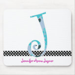 Monogrammed Mouse Pad - Letter J mousepads