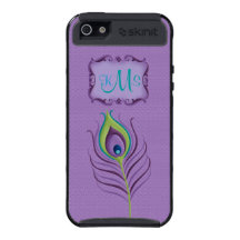 Monogrammed Peacock Whimsey iPhone 5 Cover