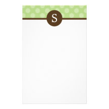 Monogrammed Polka Dots Stationery