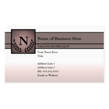 monogrammed professional business cards