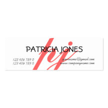 Monogrammed professional freelance consultant business card template
