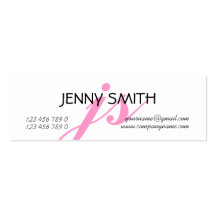 Monogrammed professional freelance consultant business card