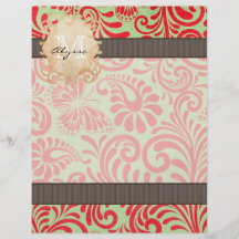Monogrammed Red and Green Flyers