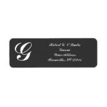 MONOGRAMMED-RETURN ADDRESS LABELS