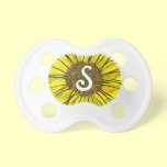 Monogrammed Sunflower pacifiers