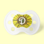 Monogrammed Sunflower pacifiers