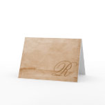Monogrammed-tan cards