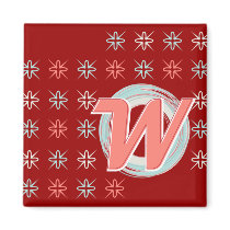 Monogrammed W Magnet