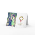 Monogrammed Wreath - Holiday Photo Card