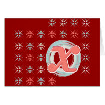 Monogrammed X Greeting Card