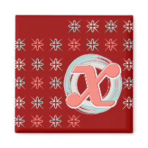 Monogrammed X Magnet