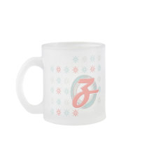 Monogrammed "Z" Frosted Glass Mug