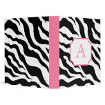 Monogrammed Zebra Print Scrapbook Binder