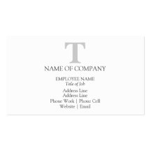 Monograms For Business Cards Profile Cards
