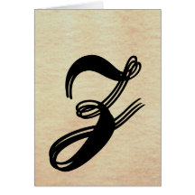 Monograms - Letters - Alphabets - CricketDiane Greeting Cards