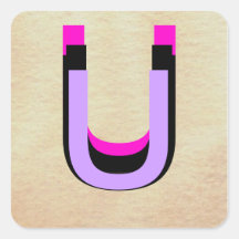 Monograms - Letters - Alphabets - CricketDiane Square Stickers
