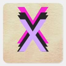 Monograms - Letters - Alphabets - CricketDiane Square Stickers
