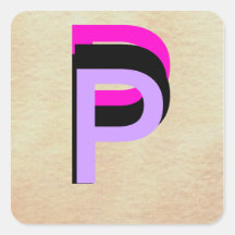 Monograms - Letters - Alphabets - CricketDiane Square Stickers