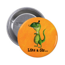 Monsieur T-rex avec des moustaches Badges Avec Agrafe