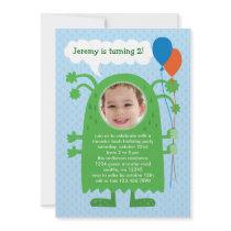 Monster Bash Photo Birthday Party Invitation